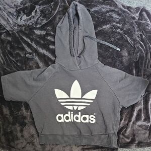 Adidas Black and White Sweatshirt Hoodie